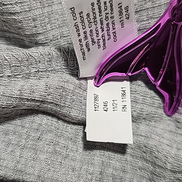 Lane Bryant Ribbed Heather Gray Faux Wrap Knit Top Size 18/20 New Without Tags - Picture 7 of 15